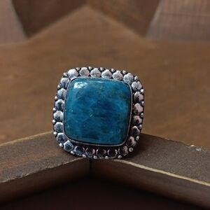 Silver and Blue Stone Ring